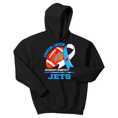 Jets Crucial Catch Intercept Diabetes Kids Hoodie