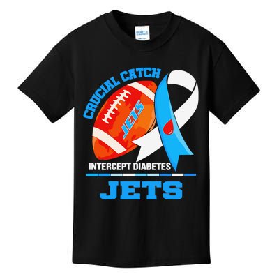 Jets Crucial Catch Intercept Diabetes Kids T-Shirt