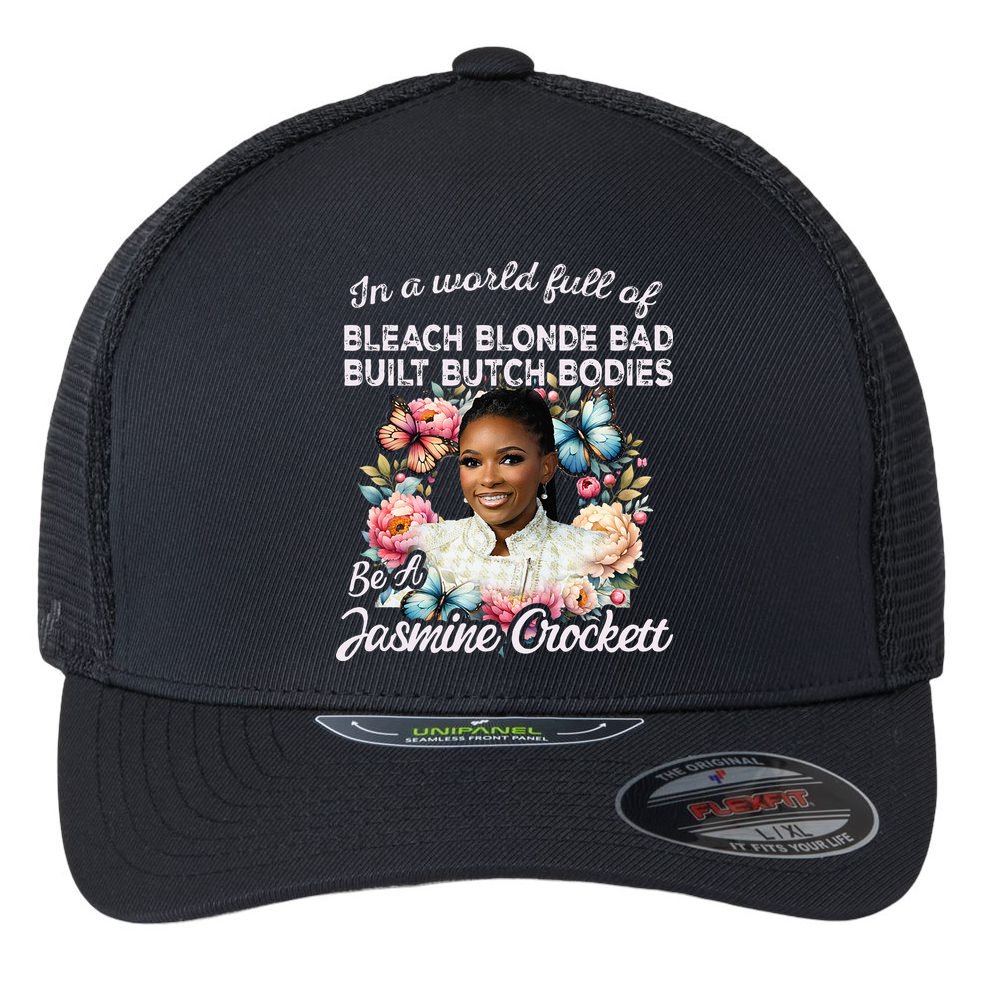 Jasmine Crockett Calls Out Marjorie Taylor Greene Flexfit Unipanel Trucker Cap