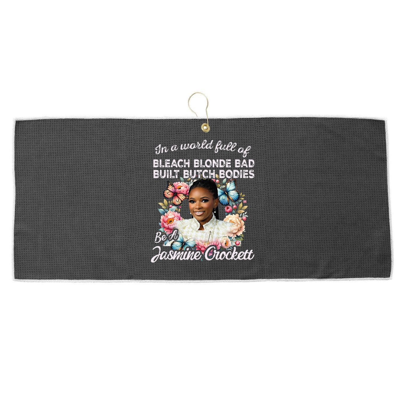 Jasmine Crockett Calls Out Marjorie Taylor Greene Large Microfiber Waffle Golf Towel