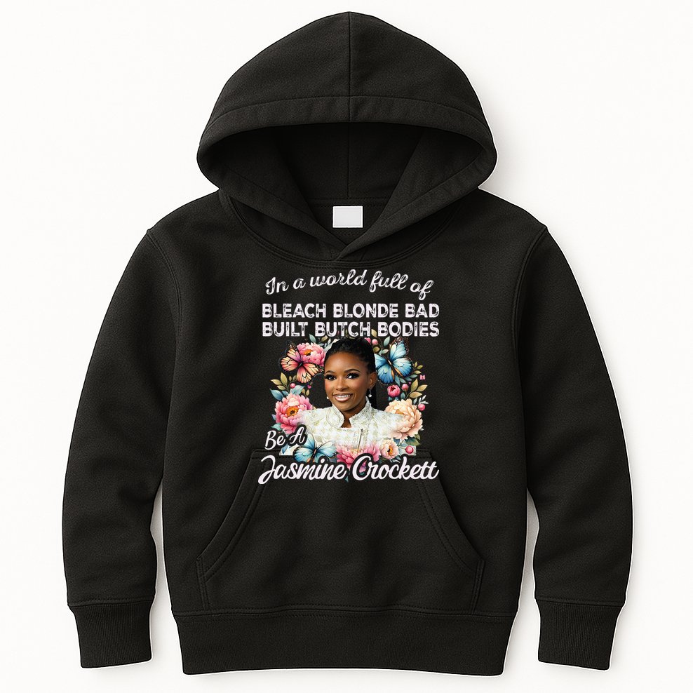 Jasmine Crockett Calls Out Marjorie Taylor Greene Kids Hoodie