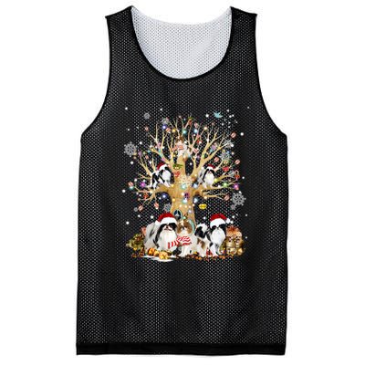 Japanese Chin Christmas Tree Lights Xmas Pajama Dog Mesh Reversible Basketball Jersey Tank