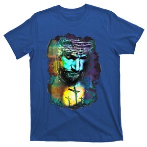 Jesus Christ Cross Religious Picture Christian Art Print T-Shirt