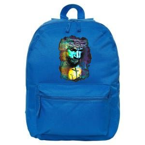 Jesus Christ Cross Religious Picture Christian Art Print 16 in Basic Backpack