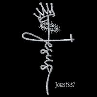 Jesus Cross Crown Of Thorns John 18:37 King Embroidered Embroidered Flat Bill Trucker Hat