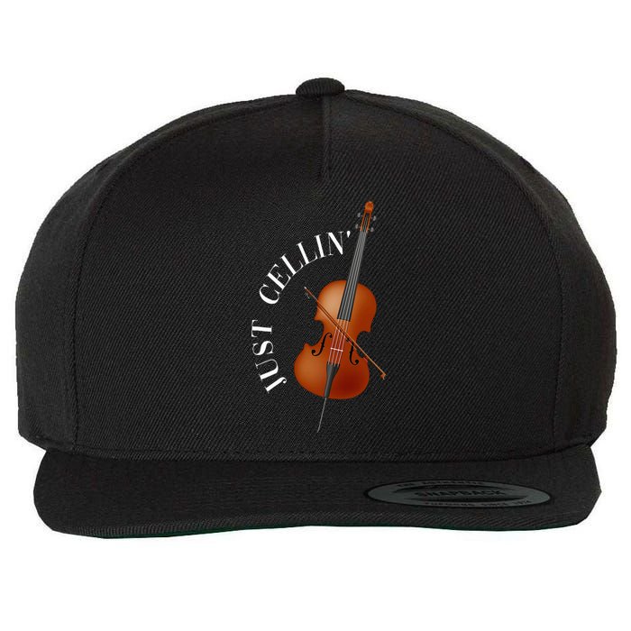 Just Cellin Cello Wool Snapback Cap