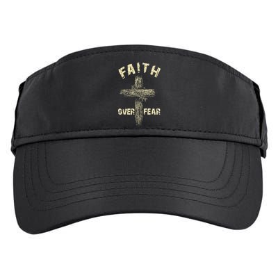 Jesus Christ Cross Faith Over Fear Adult Drive Performance Visor