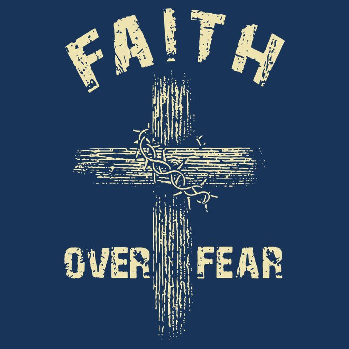 Jesus Christ Cross Faith Over Fear 7 Panel Mesh Trucker Snapback Hat