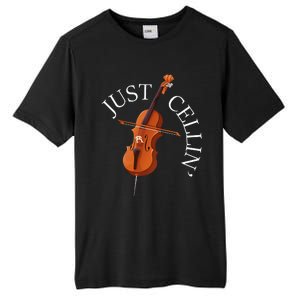 Just Cellin Cello Player Cellist Musician Classical Music Tall Fusion ChromaSoft Performance T-Shirt