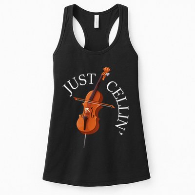 Just Cellin Cello Player Cellist Musician Classical Music Womens Tank Top
