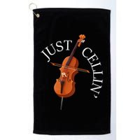 Just Cellin Cello Player Cellist Musician Classical Music Golf Towel