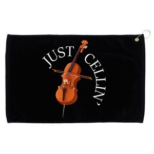 Just Cellin Cello Player Cellist Musician Classical Music Grommeted Golf Towel