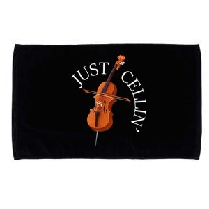 Just Cellin Cello Player Cellist Musician Classical Music Microfiber Hand Towel