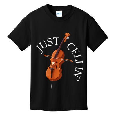 Just Cellin Cello Player Cellist Musician Classical Music Kids T-Shirt