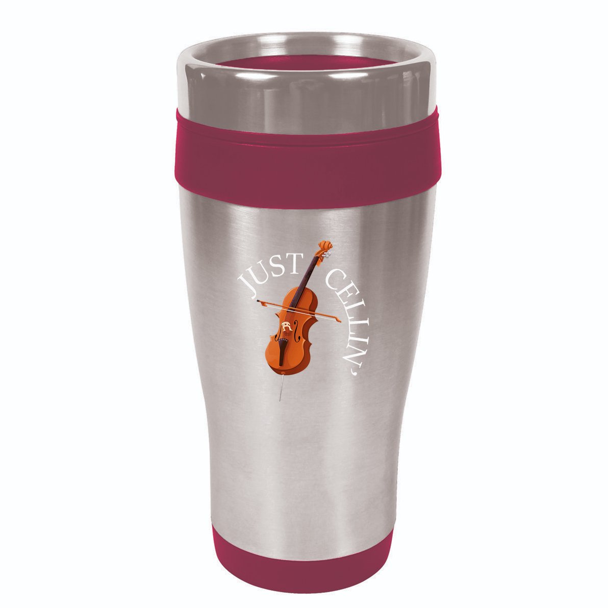 Just Cellin Cello Player Cellist Musician Classical Music 16oz Travel Tumbler