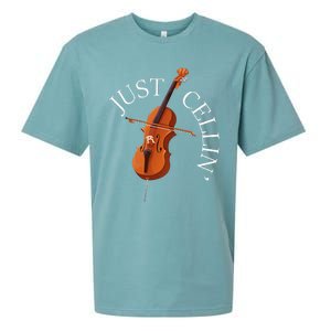 Just Cellin Cello Player Cellist Musician Classical Music Sueded Cloud Jersey T-Shirt