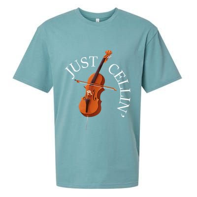 Just Cellin Cello Player Cellist Musician Classical Music Sueded Cloud Jersey T-Shirt