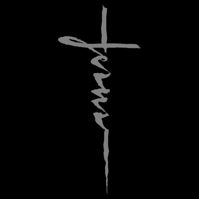Jesus Christian Cross Art Cursive Inspiring Gift Sustainable Bucket Hat