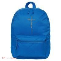 Jesus Christian Cross Art Cursive Inspiring Gift 16 in Basic Backpack