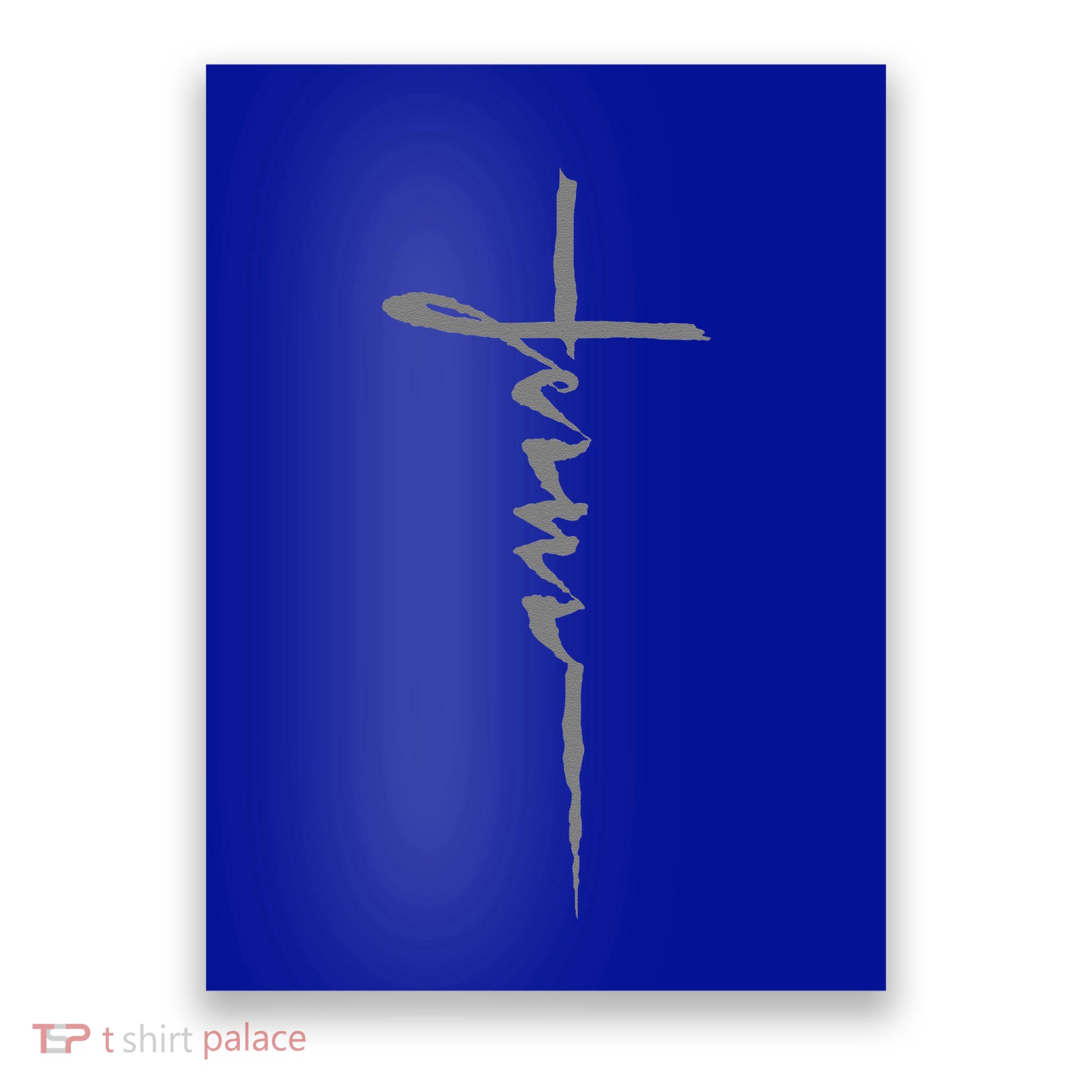 Jesus Christian Cross Art Cursive Inspiring Gift Poster