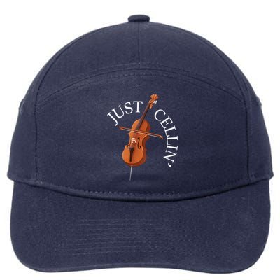 Just Cellin - Cello Player Cellist Musician Classical Music 7-Panel Snapback Hat
