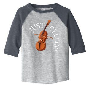 Just Cellin - Cello Player Cellist Musician Classical Music Toddler Fine Jersey T-Shirt