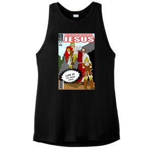 Jesus Christian Comic Cover Ladies PosiCharge Tri-Blend Wicking Tank