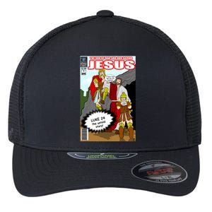 Jesus Christian Comic Cover Flexfit Unipanel Trucker Cap