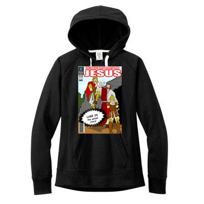 Jesus Christian Comic Cover Women's Fleece Hoodie