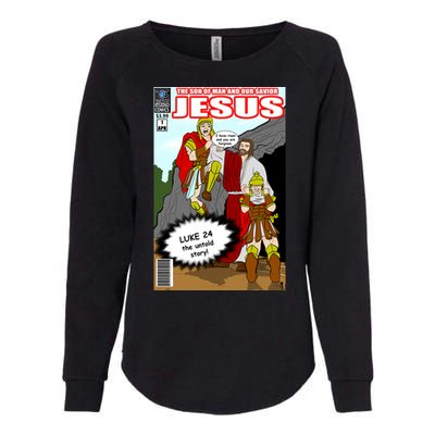 Jesus Christian Comic Cover Womens California Wash Sweatshirt