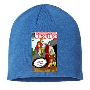 Jesus Christian Comic Cover Sustainable Beanie