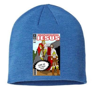 Jesus Christian Comic Cover Sustainable Beanie