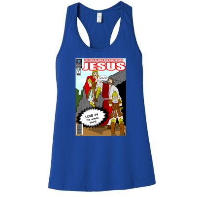 Jesus Christian Comic Cover Women's Racerback Tank