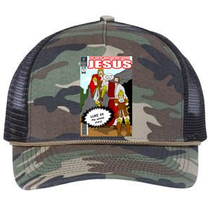 Jesus Christian Comic Cover Retro Rope Trucker Hat Cap