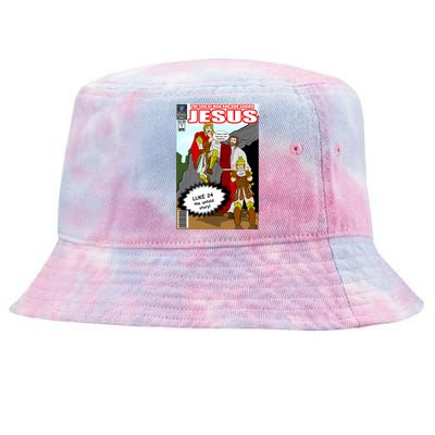 Jesus Christian Comic Cover Tie-Dyed Bucket Hat