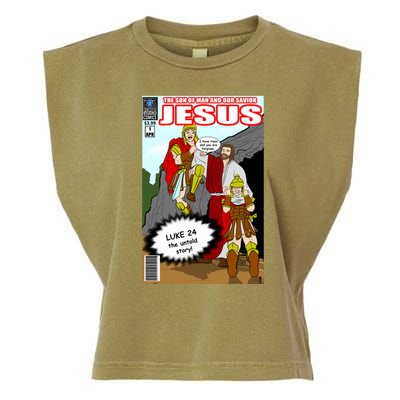 Jesus Christian Comic Cover Garment-Dyed Women's Muscle Tee