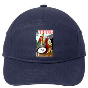 Jesus Christian Comic Cover 7-Panel Snapback Hat