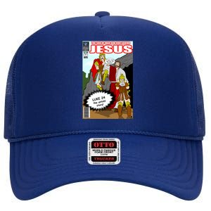 Jesus Christian Comic Cover High Crown Mesh Back Trucker Hat