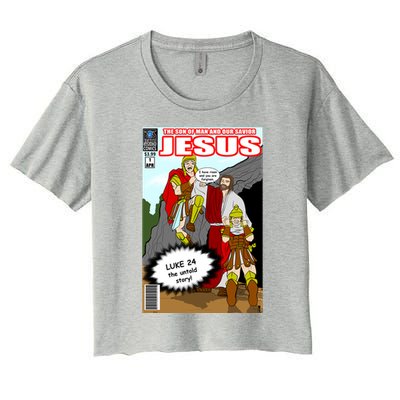 Jesus Christian Comic Cover Women's Crop Top Tee