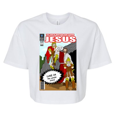 Jesus Christian Comic Cover Bella+Canvas Jersey Crop Tee