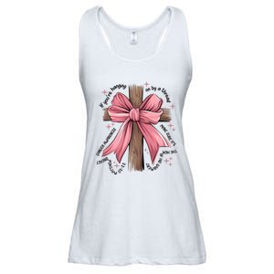 Jesus Christ Cross Coquette Faith Ladies Essential Flowy Tank