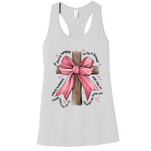 Jesus Christ Cross Coquette Faith Women's Racerback Tank