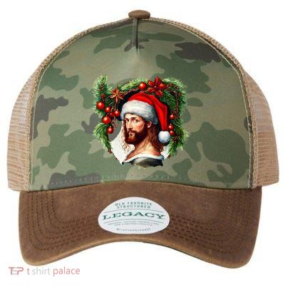 Jesus Christ Christmas Portrait Legacy Tie Dye Trucker Hat