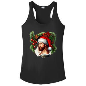 Jesus Christ Christmas Portrait Ladies PosiCharge Competitor Racerback Tank