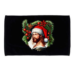 Jesus Christ Christmas Portrait Microfiber Hand Towel