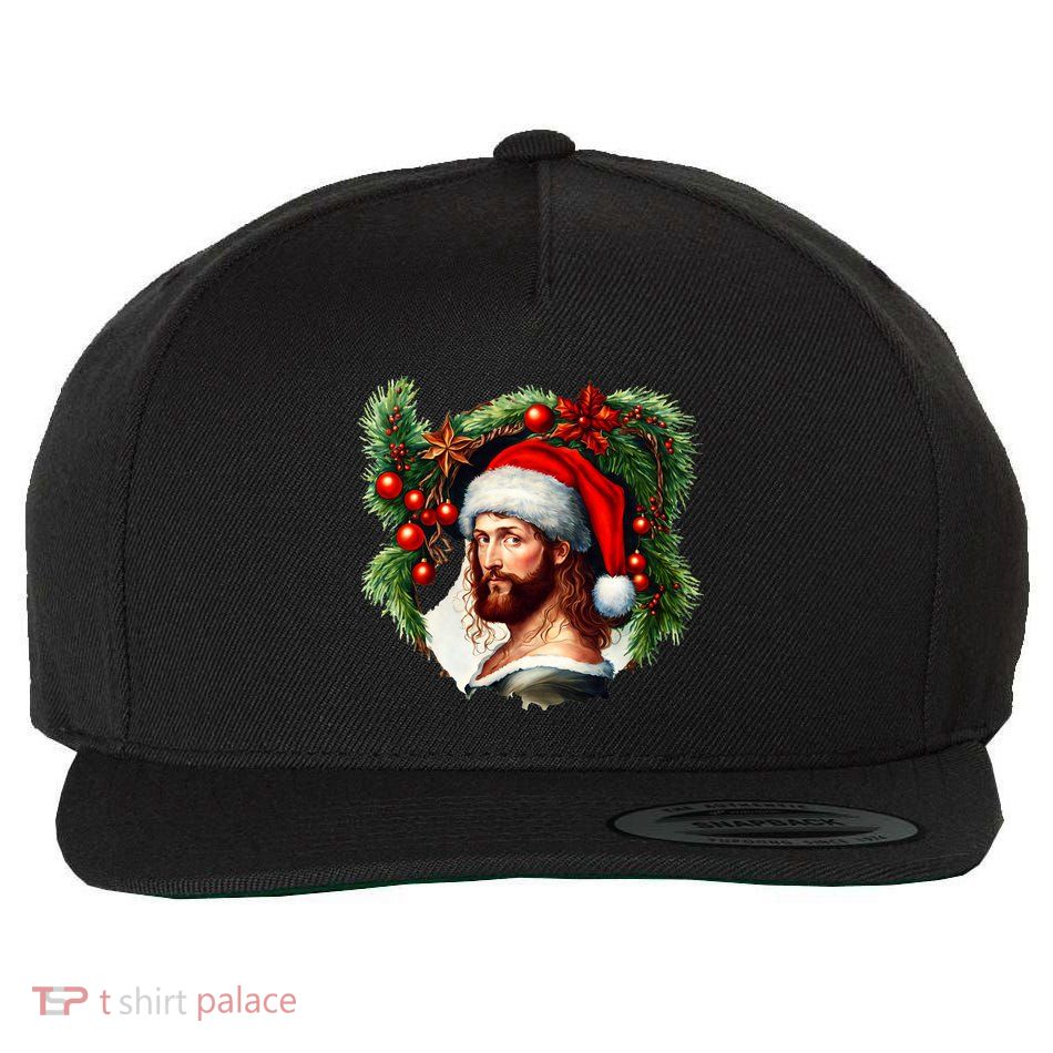 Jesus Christ Christmas Portrait Wool Snapback Cap