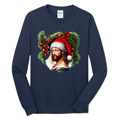 Jesus Christ Christmas Portrait Tall Long Sleeve T-Shirt