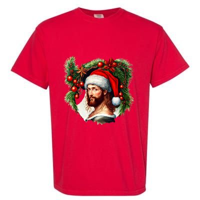 Jesus Christ Christmas Portrait Garment-Dyed Heavyweight T-Shirt