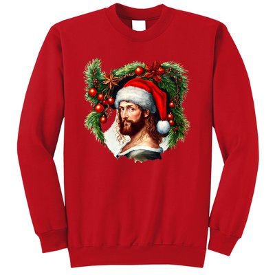 Jesus Christ Christmas Portrait Sweatshirt