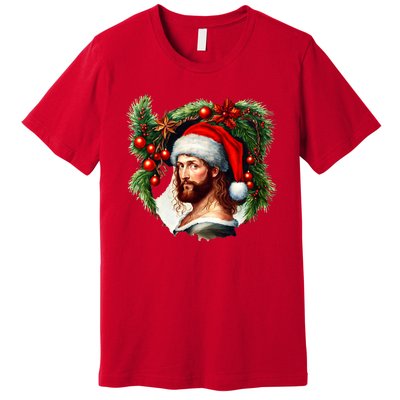 Jesus Christ Christmas Portrait Premium T-Shirt